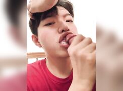 Two dicks, one twink mouth, lots of cum!