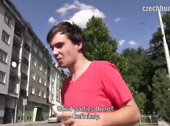 CH 258, Camera guy pays two young guys in grey T and a pink T to suck and be fucked