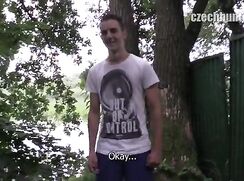 CH 259, Camera guy pays a young guy in a red top to suck and be fucked