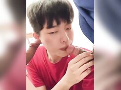 two cumming dicks for a Chinese boy