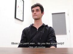 DS 262, Young guy in black hoodie has to suck and be fucked to get the job