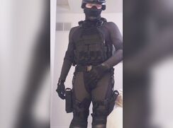 AHV - Twink jerking in military uniform
