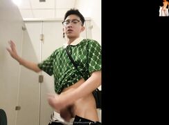 AA Vid - Gay porn nerdy cutie jerks in public restroom asian twink boy tube