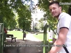 CH 265, Camera guy pays a young guy in white hoodie to suck and be fucked