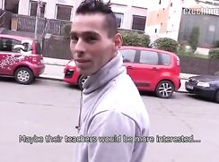 CH 271, Camera guy pays a young guy in grey hoodie to suck and be fucked
