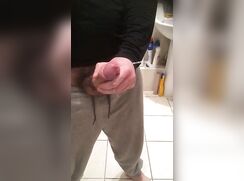 very hot uncut slowmo cumshot
