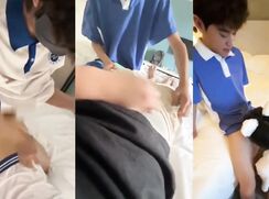 Asian soccer students doing their intensive horny homework