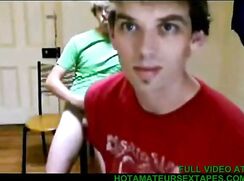 Twink Couple's Intimate Bareback Session Kiss