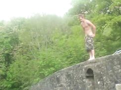 JUMPING NAKED IN THE WATER