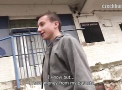 CH 278, Camera guy pays a young guy in light grey hoodie to suck and be fucked