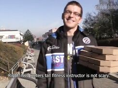 CH 276, Camera guy pays a young guy in Pizza delivery jacket to suck and be fucked