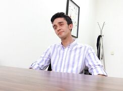 DS 288, Young guy in blue and white striped shirt has to suck and be fucked to get th