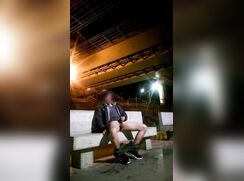 Japanese guy risky wanking in the public space - JW4