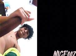 CURLY HAIR BIG DICK LATIN BOY BEATING (NO CUM)
