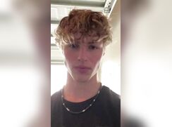 Cute college twink jerks off in the bathroom