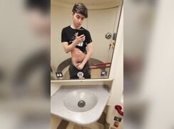 AHV - Kinky twink cums on the train