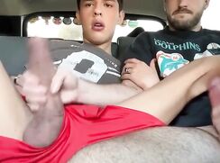Daddy fucks his boy in car