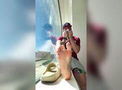 Hayes Rockwell showing his White socks