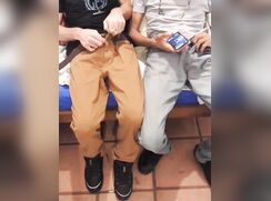 Jerk-off buds rock one out between classes