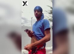 Black teen outside - #X002