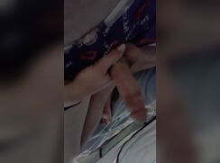 Jerking cute little cock moaning and cumming