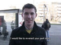 CH 339, Camera guy pays a young guy in black jacket and brown trousers to suck and be