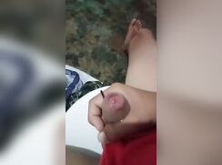 Boy cums on the toilet