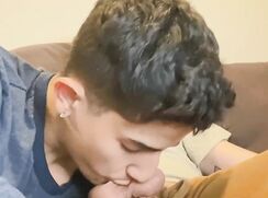 Sucking that good straight Big White Cock