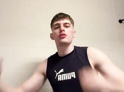 hot uncut muscle teen showing off
