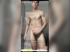 cute nick snapchating hot shower bate clip