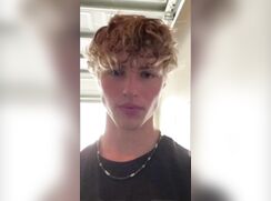 cute curly blonde hot cumming wanks off