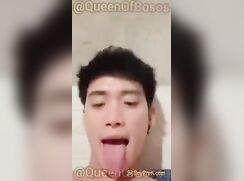 handsome str8 asian unloads