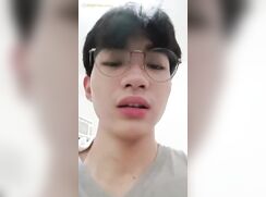 nerdy asian student baited