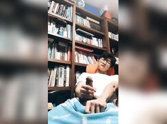 nerdy korean student cums after school