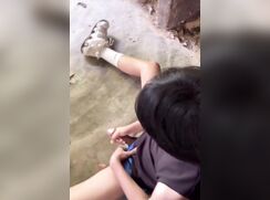Caught jerking-off at camp and cumming
