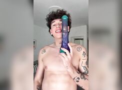 Latino big dildo play