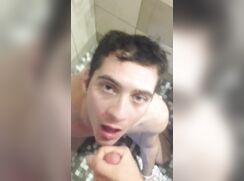 AHV - Taking my friend's cum on my face and coming myself