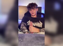 cute twink jack gerting helped to cum