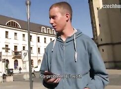 CH 381, Camera guy pays a young guy in a light blue hoodie, to suck and be fucked