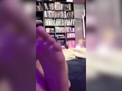 The 18-year old teen showing his feet