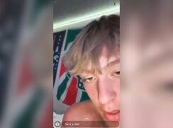 Lad sticks his fingers in his ass