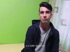 CH 410, Camera guy pays a young guy in green parka and blue hoodie, to suck and be fu