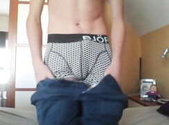 College boy comes home from class horny
