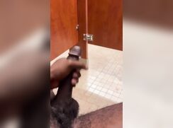 Black amateur - Sprayed so much nutt in public bathroom hoping to get caught