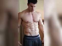 What a massive body physique...his abs is huge.