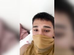 Anonymous Guy Stroking His Fat Uncut Cock and Showing-off His Hole
