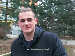 CH 411, Camera guy pays a young guy in black hoodie and a top knot to suck and be fuc