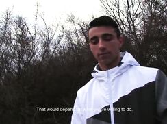 CH 412, Camera guy pays a young guy in white black and grey hoodie to suck and be fuc