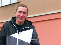 CH 413, Camera guy pays a young guy in black white and grey hoodie to suck and be fuc