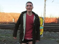 CH 420, Camera guy pays a young guy in black jacket with a wool hoodie, and a red T,